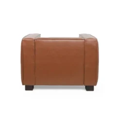 Goyette Contemporary Faux Leather Club Chair Cognac Brown/Dark Walnut - Christopher Knight Home -Lush Living Store GUEST fd0838e8 0078 45ca af9c 3edd9263d2ff