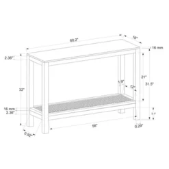 Console Table With Woven Rattan Shelf Black - Threshold™ Designed With Studio McGee -Lush Living Store GUEST fd806213 5ef7 492e a065 be15b39cc53e