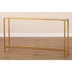 Alessa Glam Metal And Mirrored Glass Console Table Gold - Baxton Studio -Lush Living Store GUEST fd869d75 2561 4195 ab53 e253837b972d