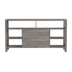 Emma And Oliver Modern Rustic Farmhouse Media Console Cabinet With Spacious Open And Closed Storage -Lush Living Store GUEST fdcaa021 aed3 4422 8119 5d01f7782853
