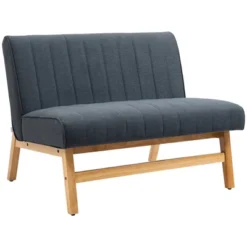 HOMCOM 42" Small Loveseat Sofa Couch For Bedroom, Living Room Furniture, Space-Saving 2 Seater Couch, Modern Couch Loveseat Upholstered -Lush Living Store GUEST fddead25 006c 40f1 b60b 475301be56af