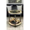 Industrial Side Table With Clock Tabletop Brown - Olivia & May -Lush Living Store GUEST fdf761ca 8b7a 407e bcb7 608bb9ba1ddc