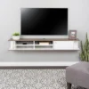 Wall Mounted TV Stand For TVs Up To 85" White/Drifted Gray - Prepac -Lush Living Store GUEST fdf9b560 9a61 4c34 8045 9d9ab650045a