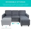 Best Choice Products Upholstered Sectional Sofa Couch W/ Chaise Lounge, 3-Seat Design, Ottoman Bench -Lush Living Store GUEST fdfcc9bb 5d82 4fcf a80b d60bd5fd9345