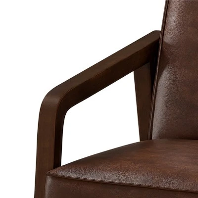 Yaheetech Modern Faux Leather Upholstered Accent Chair Armchair 9 Yaheetech Modern Faux Leather Upholstered Accent Chair Armchair - Image 7