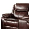 Recliner Loveseat With Leatherette Seating Brown - Benzara -Lush Living Store GUEST fe4d8a15 3ef9 4e76 b591 9461ed72dee4