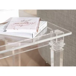 55 Downing Street Tustin Modern Lucite Acrylic Square Accent Side End Table 21 1/2" Wide Clear Tapered Legs For Living Room Bedroom Bedside Entryway 15 55 Downing Street Tustin Modern Lucite Acrylic Square Accent Side End Table 21 1/2" Wide Clear Tapered Legs For Living Room Bedroom Bedside Entryway -Lush Living Store GUEST fe9ea196 ba23 4ca9 8b8f b2916de0068f