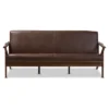 Bianca Mid-Modern Walnut Wood Distressed Faux Leather 3 Seater Sofa Dark Brown - Baxton Studio -Lush Living Store GUEST fec1e53e f027 4844 ade1 aac8dabc6201