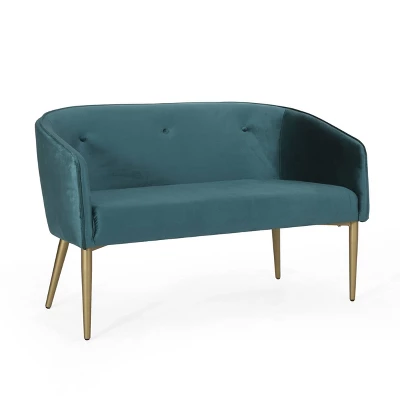 Brayer Modern Glam Tufted Velvet Loveseat - Christopher Knight Home 12 Brayer Modern Glam Tufted Velvet Loveseat - Christopher Knight Home - Image 10