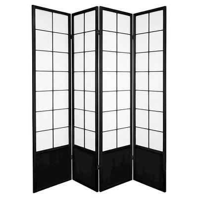 6 Ft. Tall Zen Shoji Screen - Black (4 Panels) 3 6 Ft. Tall Zen Shoji Screen - Black (4 Panels)