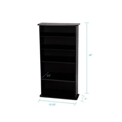 Drawbridge Multimedia Storage Rack Black - Atlantic 6 Drawbridge Multimedia Storage Rack Black - Atlantic - Image 4